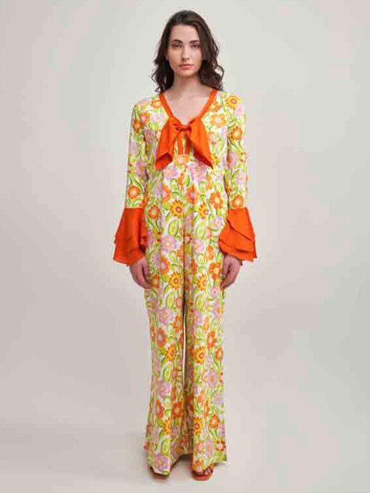 SOTBELLA Floral Printed Basic Jumpsuit
