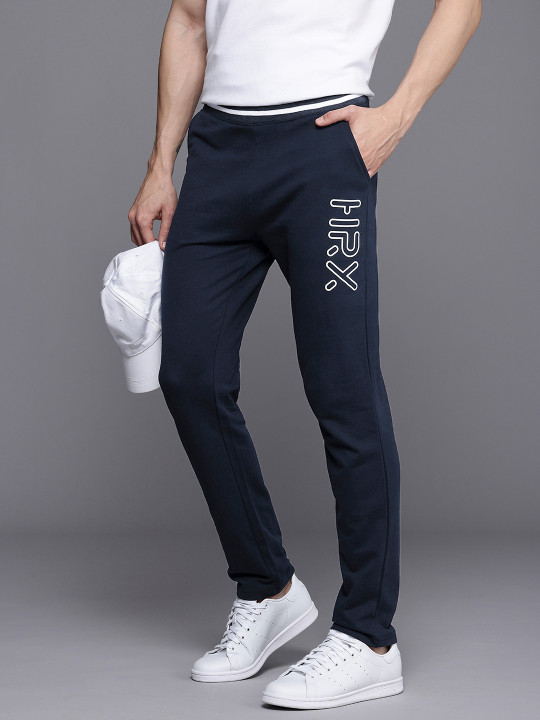 HRX by Hrithik Roshan Men Lifestyle Brand Logo Printed Terry Track Pants