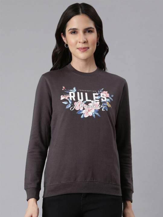 DIXCY SCOTT Slimz Women Printed Sweatshirt