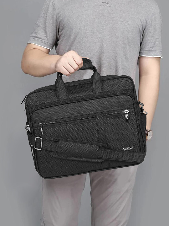 LOREM Men Textured Laptop Bag