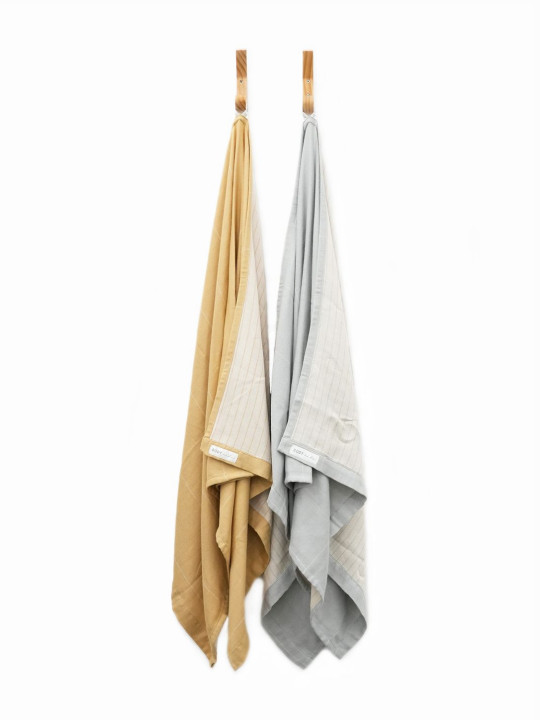 Doctor Towels Aloevera Double Cloth 350GSM Antimicrobial Adult Thin Bath Towel-30x59In