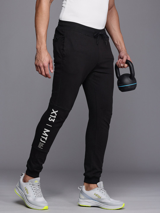 HRX by Hrithik Roshan Men Typography Printed Pure Cotton Sports Track Pants