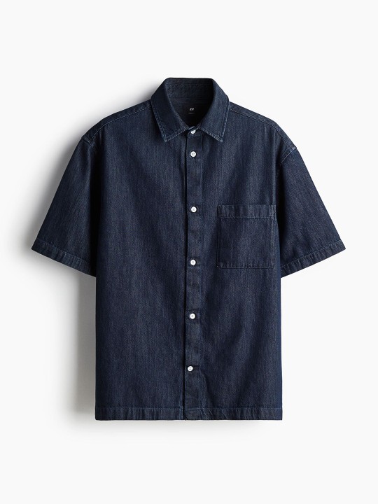 Pure Cotton Loose Fit Denim Shirt deal from myntra