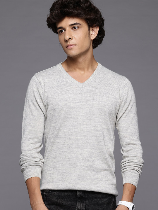 Louis Philippe Long Sleeves V-Neck Sweater