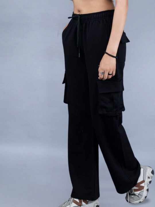 PRONK Women Relaxed-Fit Cargo Track Pants