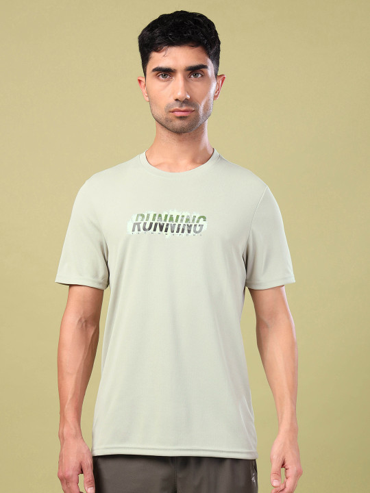 Technosport TECHNOCOOL+Typography Printed Slim-Fit Antimicrobial Sports T-shirt