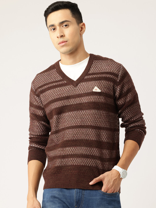 Monte Carlo Striped V-Neck Pullover