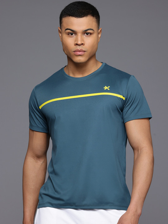 HRX by Hrithik Roshan Men Lifestyle Striped Rapid-Dry Sports T-shirt
