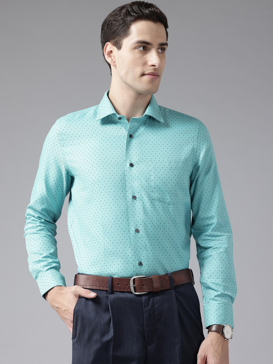 Blackberrys Slim Fit Printed Formal Shirt