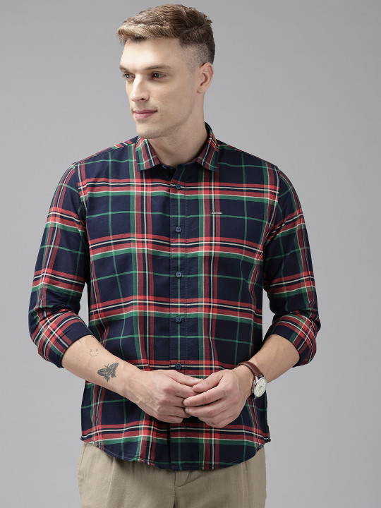 Blackberrys Slim Fit Pure Cotton Checked Shirt