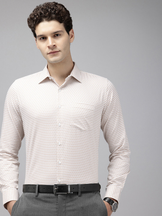 Van Heusen Slim Fit Self Checked Pure Cotton Formal Shirt
