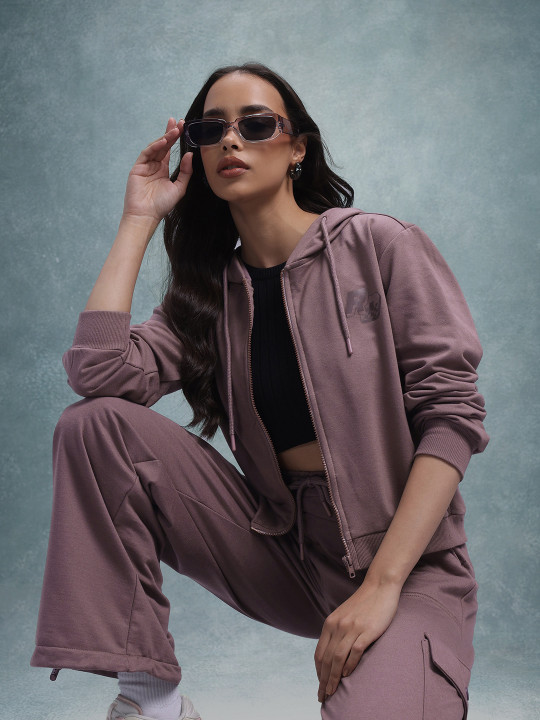 Roadster The Life Co. Relax Fit Hooded Casual Co-Ords