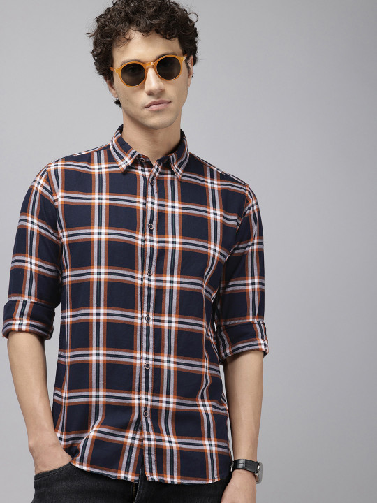 Pepe Jeans Checked Opaque Pure Cotton Casual Shirt