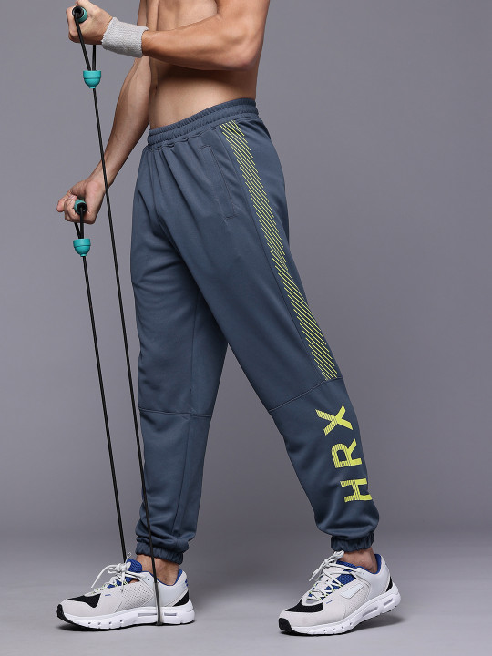 HRX by Hrithik Roshan Men Brand Logo Printed Rapid Dry Training Joggers