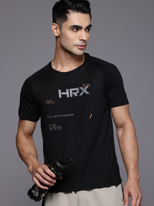 HRX by Hrithik Roshan Men Brand Logo Printed Rapid-Dry Running T-shirt