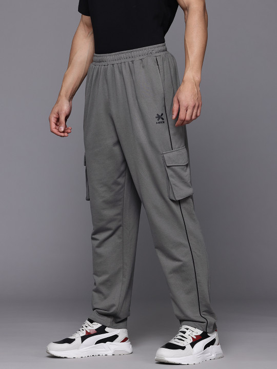 HRX by Hrithik Roshan Men Mid-Rise Cargo Style Lifestyle Track Pants