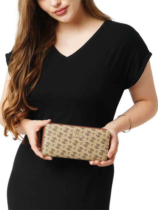 Lavie Women's Sacy Monogram Print Large Zip Around Wallet
