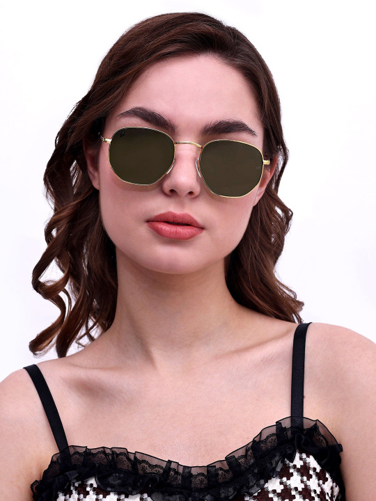 HAMILTANO WINSTON Men Hexagon Sunglasses with UV Protected Lens