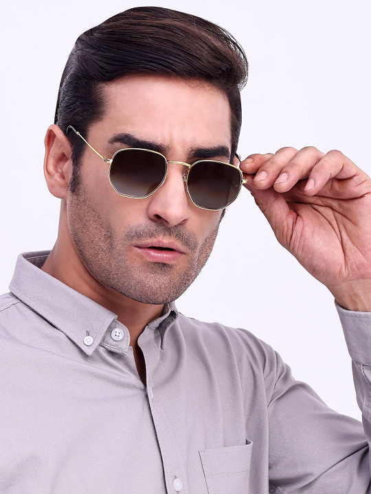 HAMILTANO WINSTON Men Round Sunglasses with UV Protected Lens Dual Shade