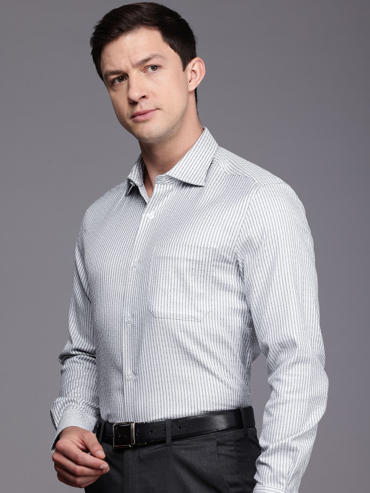 Louis Philippe Classic Fit Textured Formal Shirt