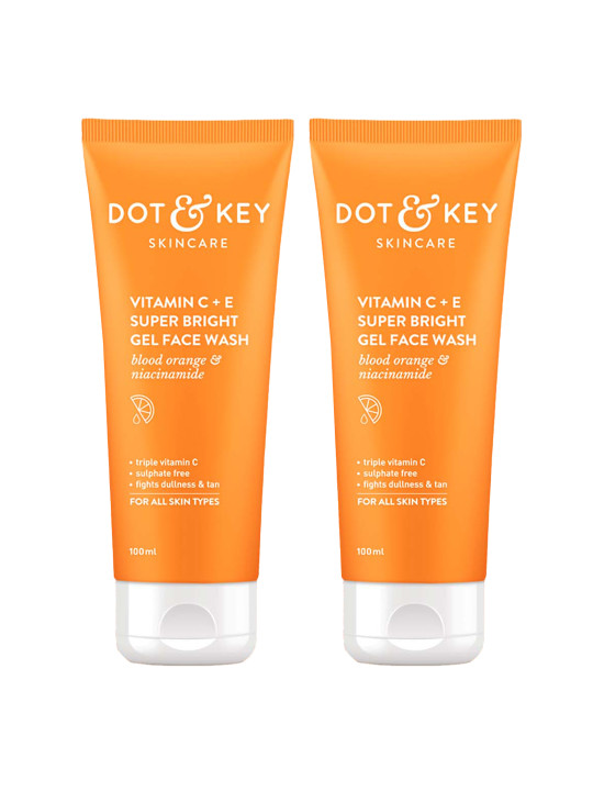 DOT & KEY Set Of 2 Vitamin C & E Super Bright Gel Facewash - 100ml Each