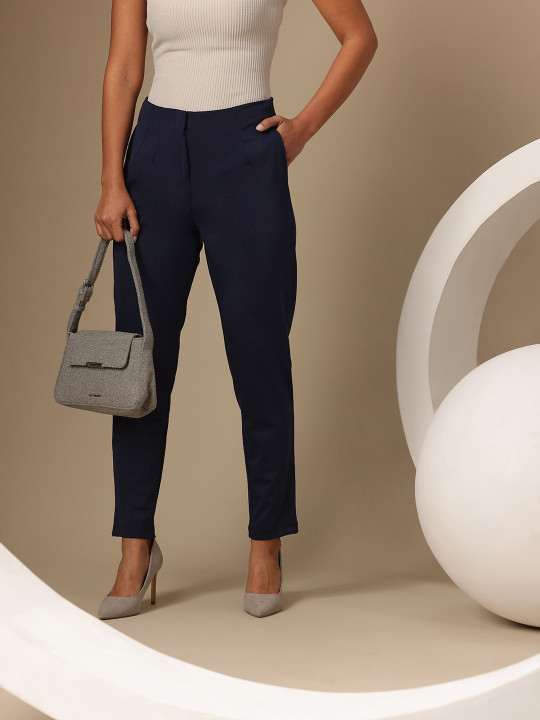 Chemistry Women High-Rise Pleated Trousers