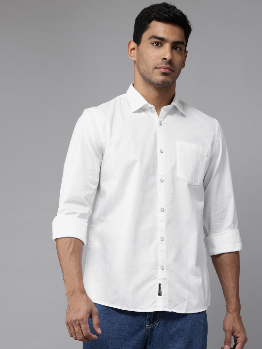 Blackberrys India Slim Fit Textured Casual Shirt