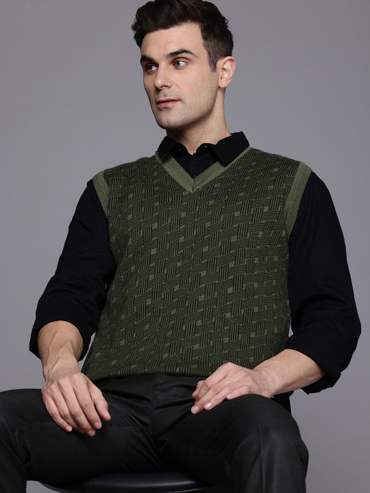Raymond Geometric Sweater Vest