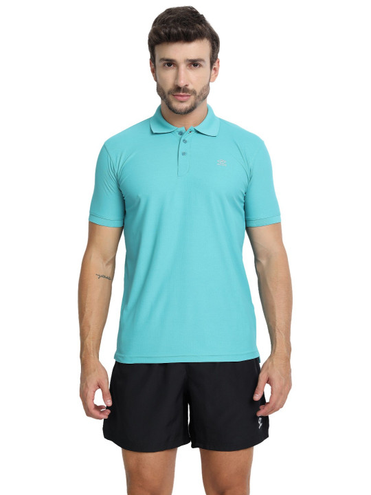 Shrey Men Solid Polo Collar T-shirt