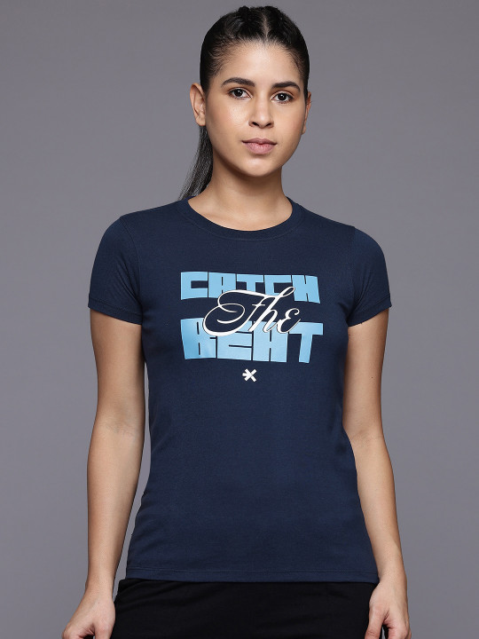 HRX by Hrithik Roshan Women Typography Printed Lifestyle T-shirt