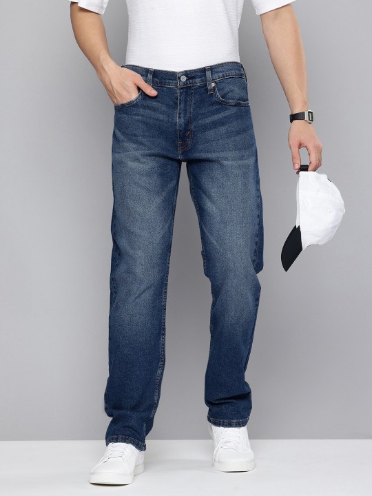 Men 513 Slim Straight Fit Light Fade Stretchable Jeans deal from myntra