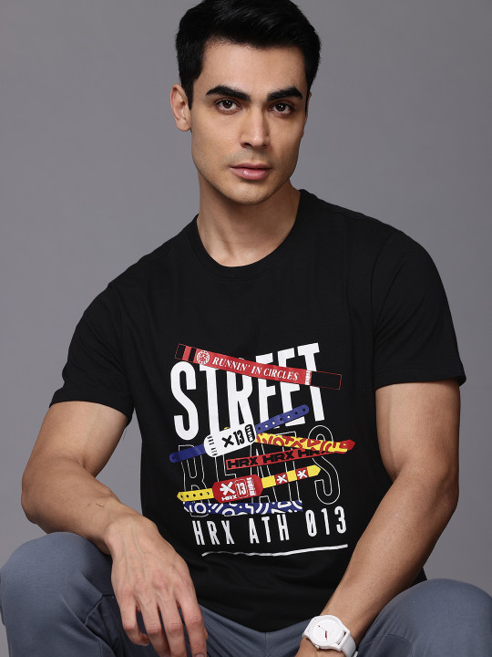 HRX by Hrithik Roshan Men Typography Printed T-shirt