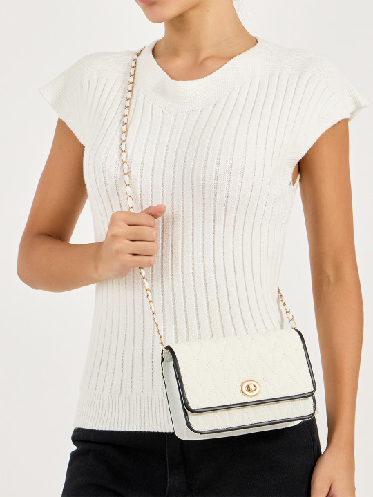 Styli Women Textured Solid Structured Sling Bag