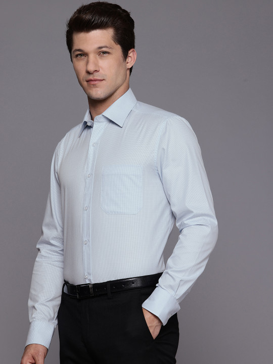 Louis Philippe Classic Textured Pure Cotton Formal Shirt