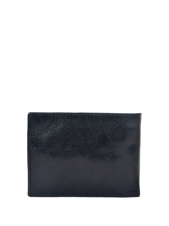 Celtic Men Black Floral Leather TwoFold Wallet