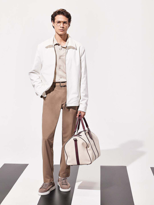 RARE RABBIT Men Khaki Regular Fit Plain Trouser