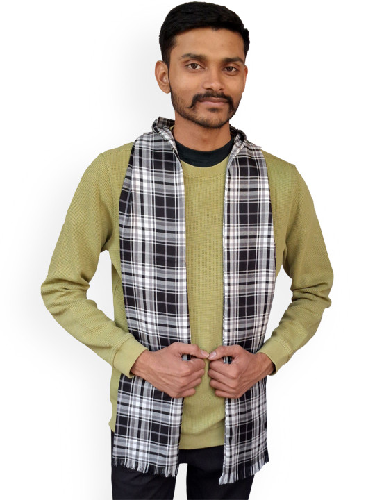 SWITCHON Men Checked Cotton Mufflers