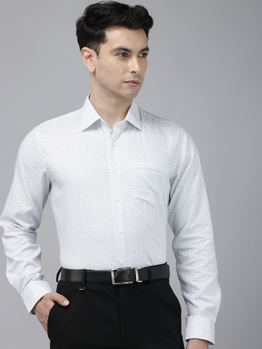 Van Heusen Pure Cotton Slim Fit Checked Formal Shirt