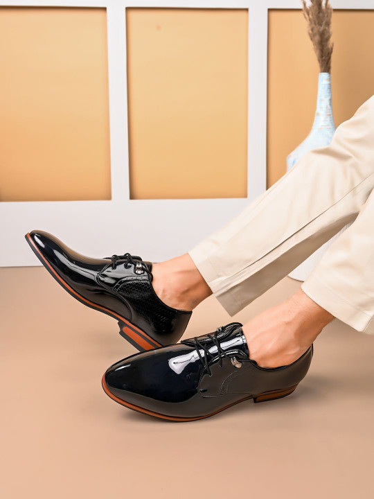 House of Pataudi Men Lace up Formal Derbys