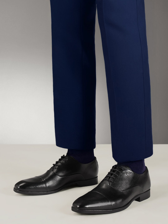 Kenneth Cole Men Formal Leather Textured Oxfords Shoes