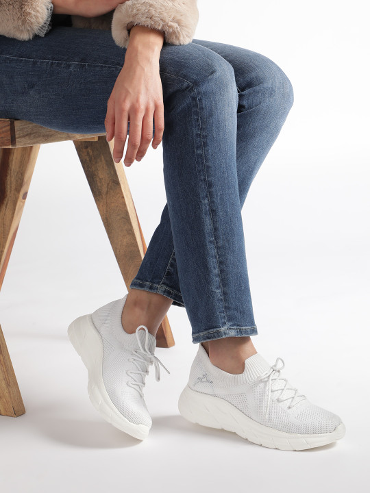 Marc Loire Women Woven Design Slip-On Sneakers
