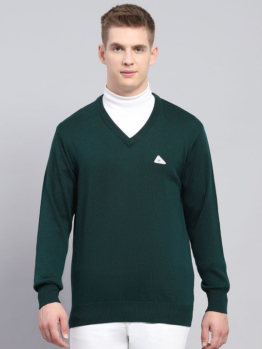 Monte Carlo Men V-Neck Full Sleeve Woollen Pullover Sweaters