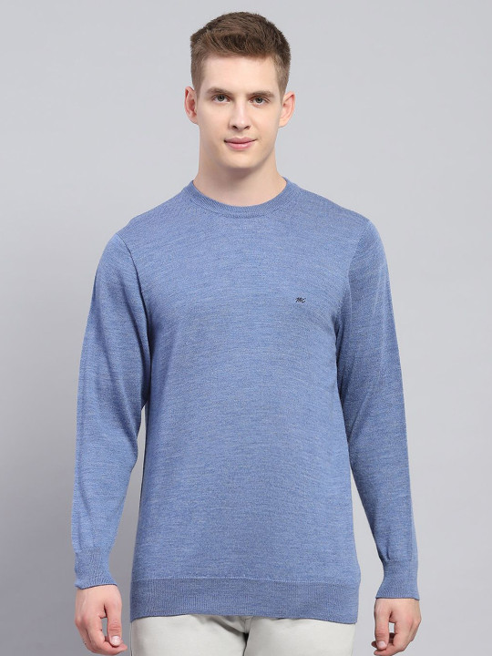 Monte Carlo Men Round Neck Woollen Pullover Sweater