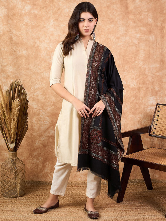 SAHASIKA Women Woven Design Winter Stole