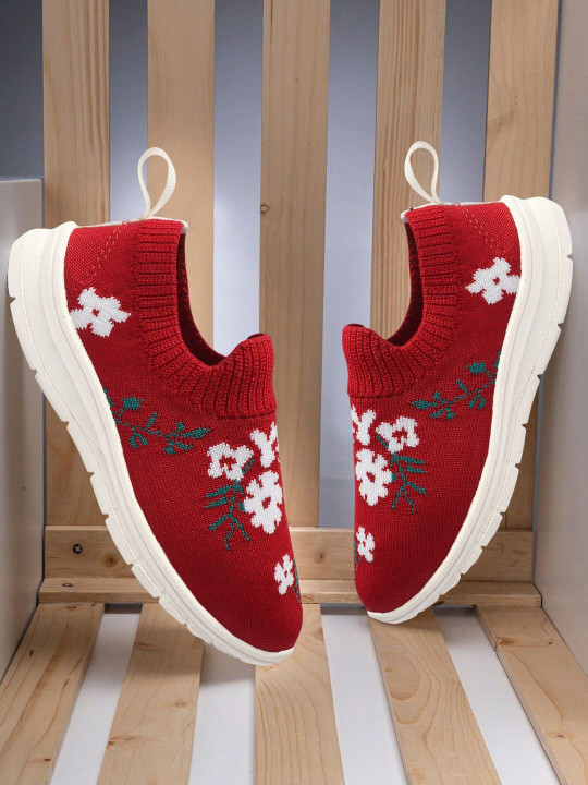 SPRENGE Boys Woven Design Lightweight Slip-On Sneakers