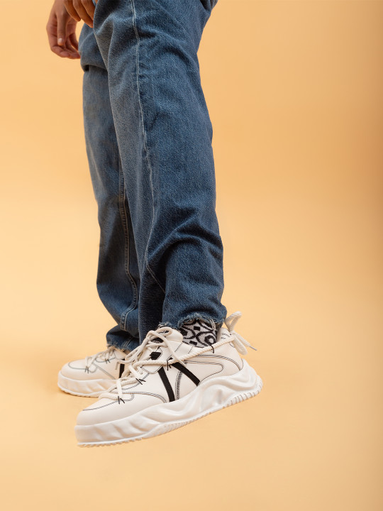 Big Fox Men Striped Flatforms