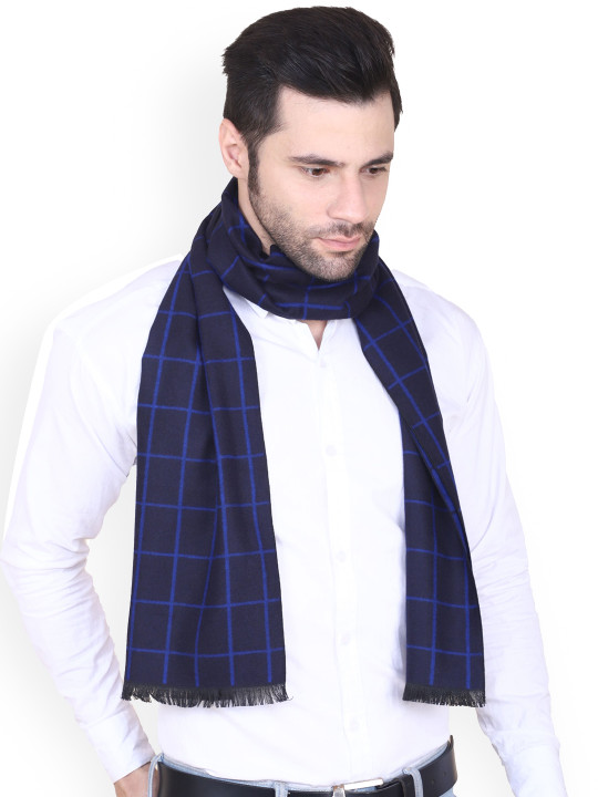 Calvadoss Men Checked Acrylic Mufflers
