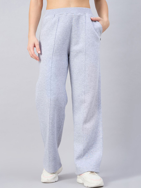 FEMEA Women Straight Fit Mid-Rise Track Pants