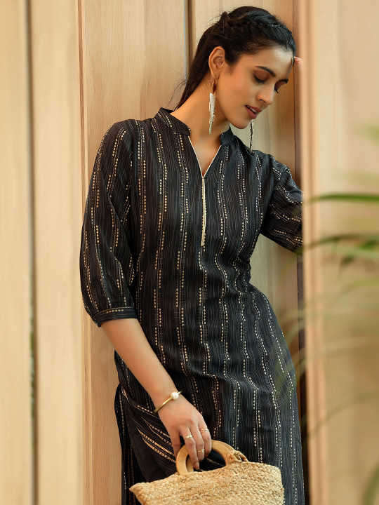 Libas Women Ethnic Motifs Sequinned Kurta