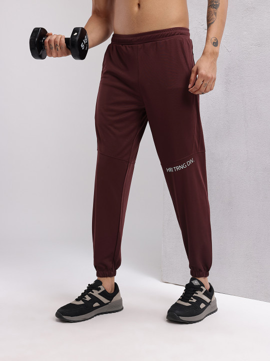 HRX by Hrithik Roshan Men Rapid-Dry Zip Detail Training Joggers